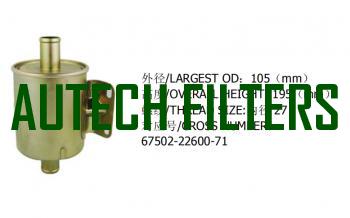 HYDRAULIC OIL FILTER FOR FORKLIFT 67502-22600-71