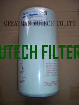 Doosan oil filter 65.05510-5020B,65055105020B by Greatman Autech Filters