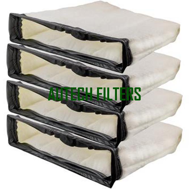 BA3965(4) Nylon Screen Supported Bag Air Filter Elements Set of 4