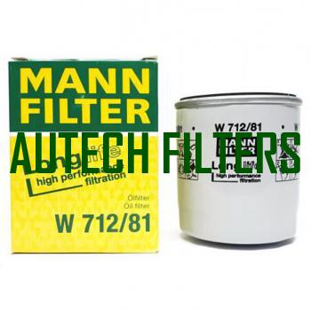 FILTRO ACEITE MANN FILTER W 712/81